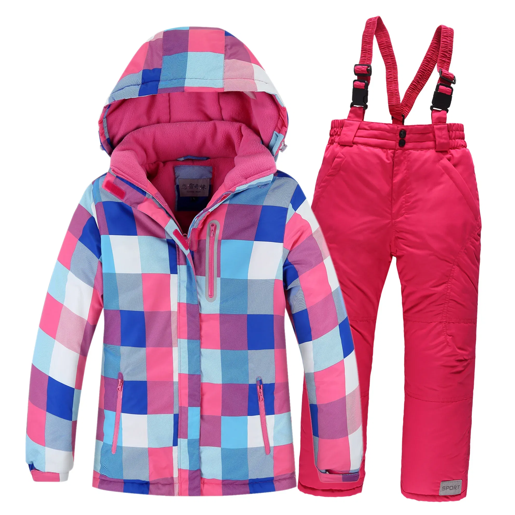 Color: Khaki, Kid Size: 4T - OLEKID 2025 Russia Winter Children Boy Ski Suit Waterproof Girl  Jacket Overalls Snowsuit 3-16 Years Kid Teenage Parka Snow Suit