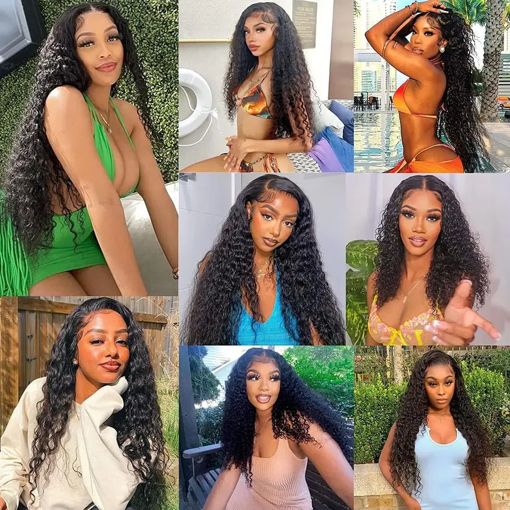 Color: #1, Material Grade: Remy Hair, Longest Hair Proportion: 25%-30%, Ships From: CHINA, Stretched Length: 10 10 10 10 - Water Wave Bundles 10A Peruvian 100% Human Hair Bundles 1 3 4 Bundles Deal Wet And Wavy Curly Hair Extensions