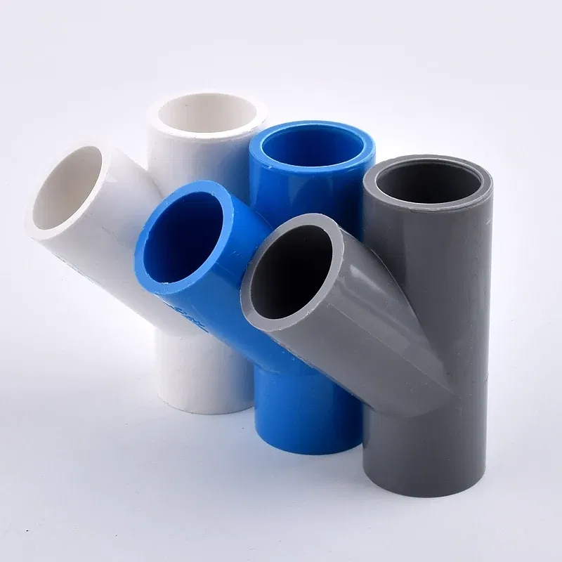 Color: WHITE, Diameter: 3/8'' - 1~10PCS I.D 20/25/32/40mm  PVC Oblique Tee 45 Degree Connector Garden Irrigation Aquarium Fish Tank Watering Fittings Joint