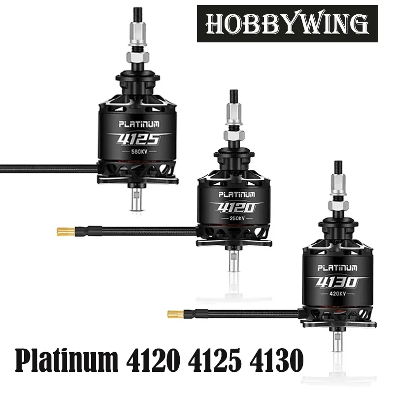 Color: Burgundy - Hobbywing Platinum 4120 4125 4130 41 Series fixed wing Brushless Motor High efficiency / strong performance For Rc Model Parts