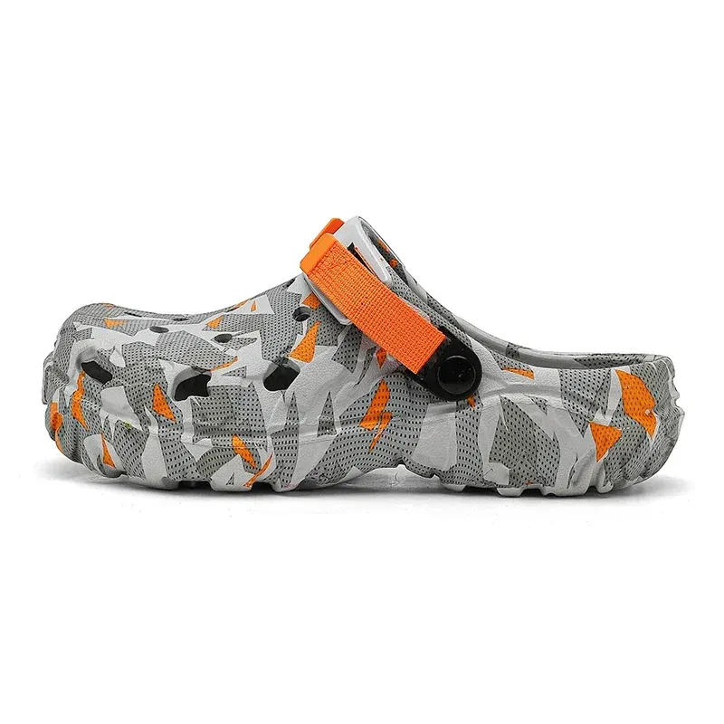 Color: MULTI, Shoe Size: 41 - Fashion Garden Shoes Men's Clogs Slippers Sandal Flat Camouflage Sandals Male Sneakers Outdoor Flip Flops Home Clogs