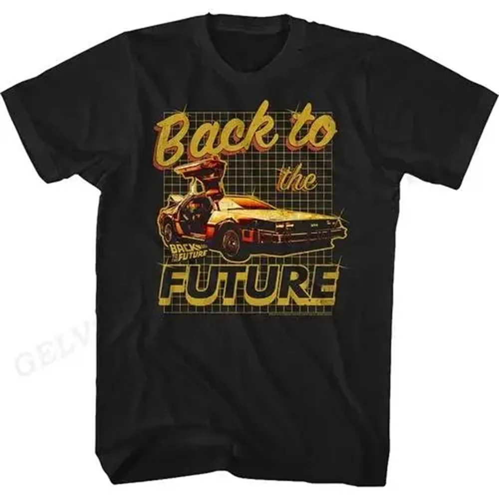 Color: Beige, Size: XL - Back To The Future T Shirt Graphic Print Men Women Fashion Hip Hop Streetwear Short Sleeve Plus Size T Shirt Unisex 62473