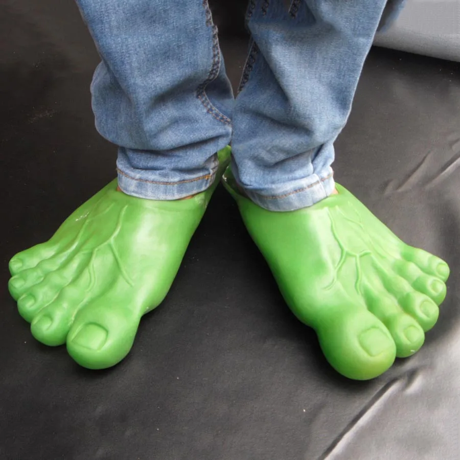 Color: Beige - Funny Slippers Man Women Footwear Shoes Fashion Outdoor Beach Couple Slippers Role Playing Bigfoot Amazing Sandals Of The Hulk