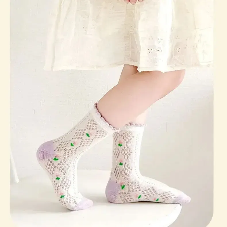 Color: Beige, Size: 10-12T - 5 Pairs/bag Summer Socks Girls Mesh Socks  Baby Socks Summer Cotton Socks Thin Mesh Sock 1-12T Children's Crew Socks Solid Color