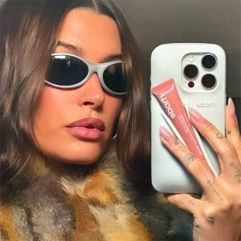 Color: WHITE, Material: ABS - Lipstick Soft Silicone DIY Rhode Phone Case for IPhone 16 Pro Max 16Pro 16Plus Portable Lip Gloss Holder Ins Hot Cover