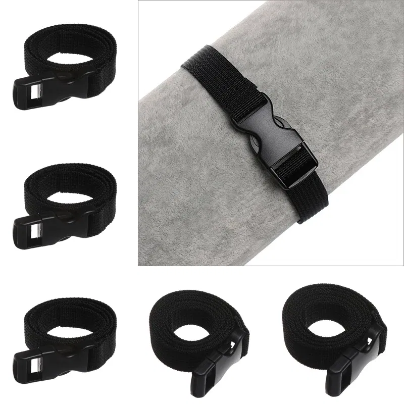 Color: Blue - 0.5-3M Black Durable Nylon Travel Tied Cargo Tie Down Luggage Lash Belt Strap With Cam Buckle Travel Kits Outdoor Camping Tool