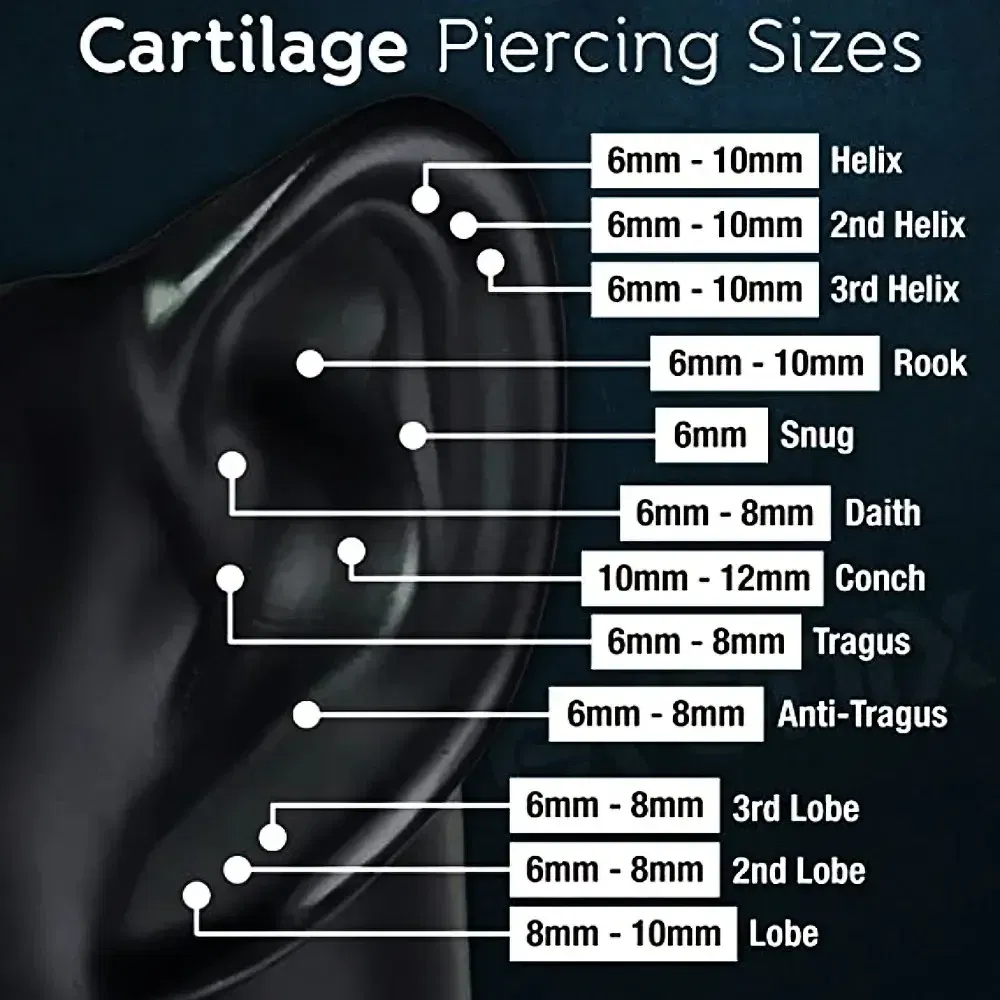 Metal color: Blue Zinc Plated, Main Stone Color: WHITE - 16g 1.2mm Coated Crystal Steel Ear Stud Tragus Helix Cartilage 3/4/5mm CZ Ball 6/8/10/12/14mm Bar Barbell Piercing