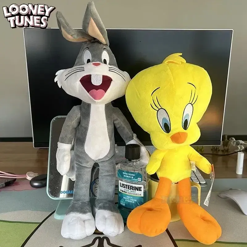 Color: black - New 20cm Original Looney Tunes Bugs Bunny Plush Toy Classic 32cm Tweety Q Series Lola Bunny Daffy Cartoon Peluche