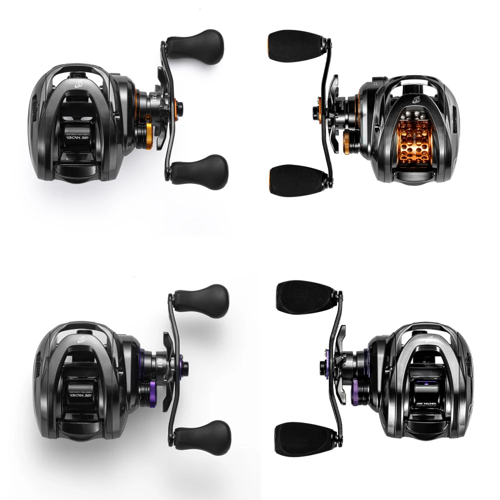 Color: BROWN, Use Mode: Right Hand - Soloking GKA200 Pro Baitcasting Reel Fishing Reels 9KG Drag Power 6+1 BB Drag Clicker Sound Baitcaster Reel ? 이트 ?¦?