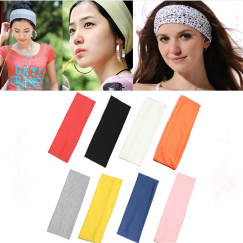 Color: Lavender - Sweatband Headband Elasticity Sweat Bands Stretch Head Hair Band Sports Safety Yoga Basketball Gym Sport for Men and Women