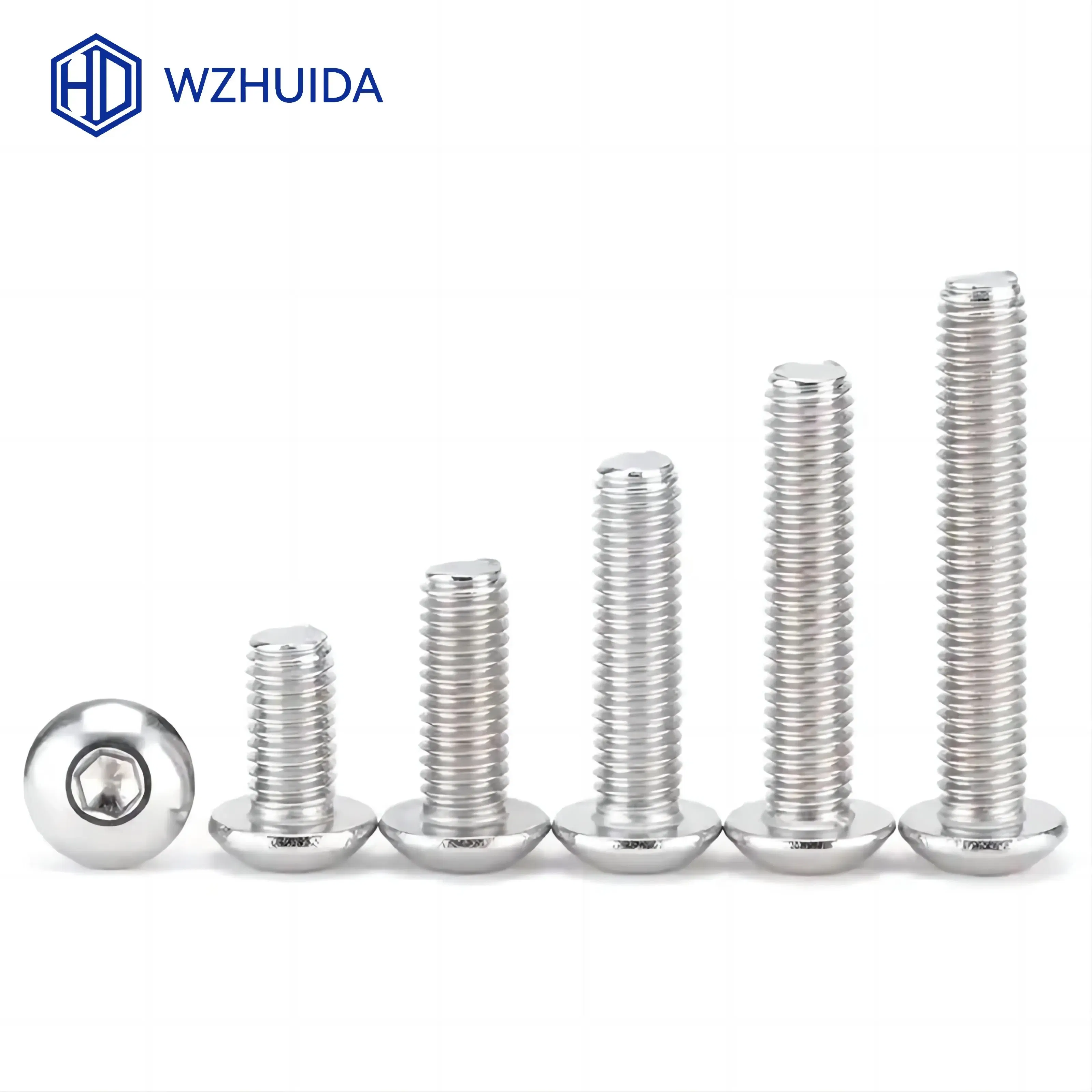 Size: M16, Length: 8mm - 5-50pcs M2 M3 M4 M5 M6 M8 M10 Hex Socket Button Head Cap Screws Stainless Steel ISO7380