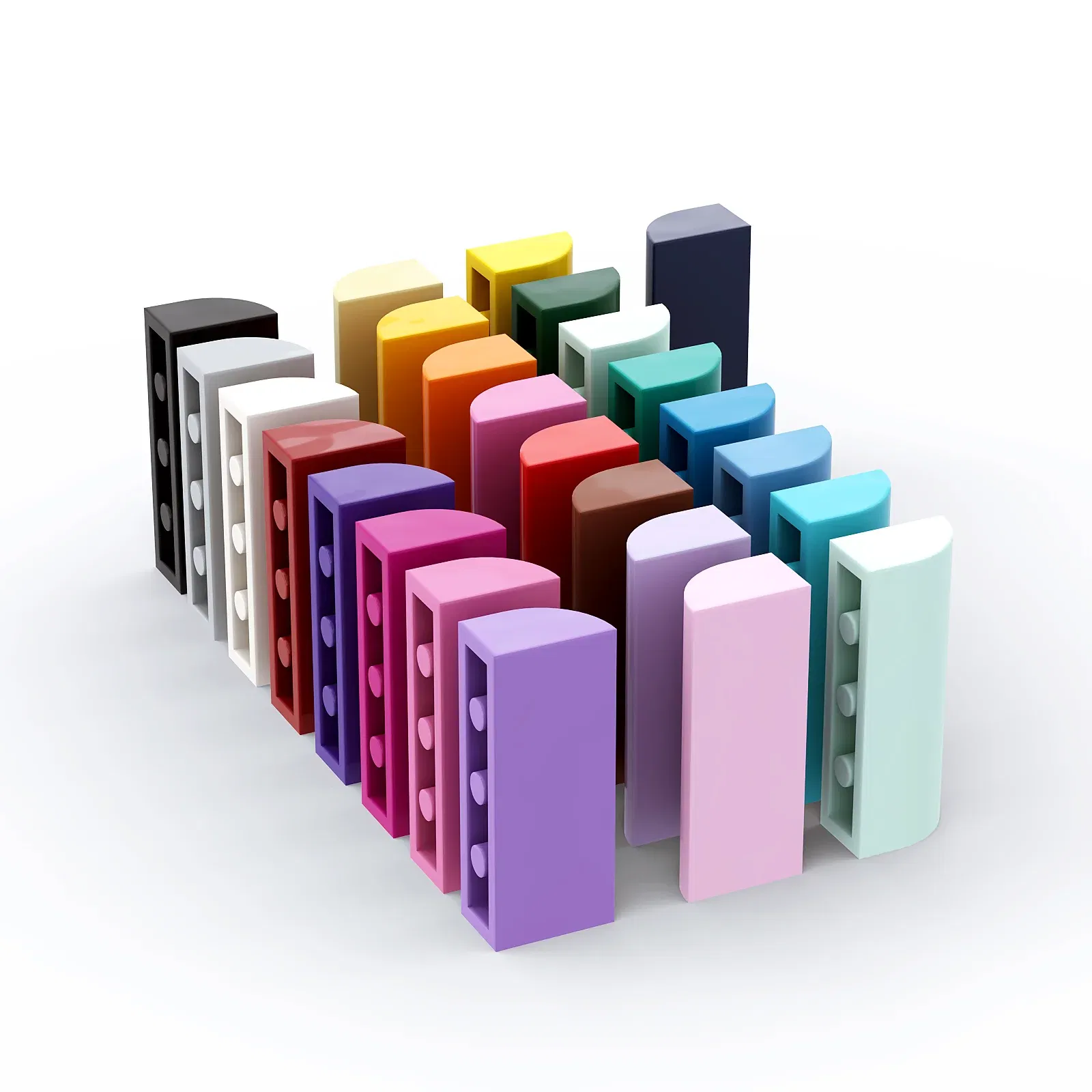 Color: Light Grey - 1 Pcs Buildings Blocks 6191 10314 Slope, Curved 1 x 4 x 1 1/3 Collections Bulk Modular GBC Toy For High-Tech MOC Set