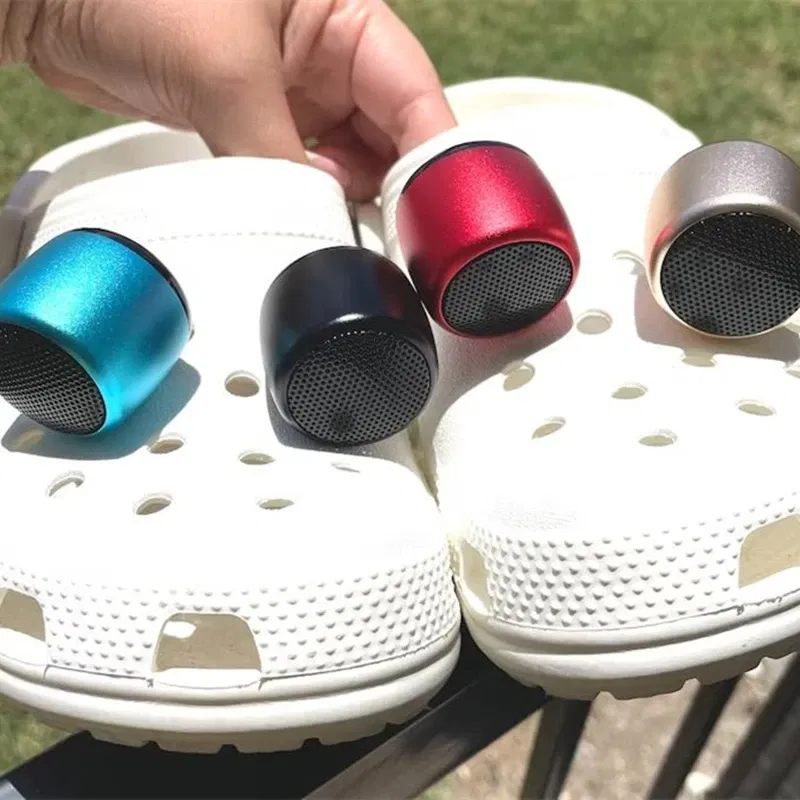 Color: Red - Funny Croc Mini BT Speaker charm accessories Christmas Gift For Friends