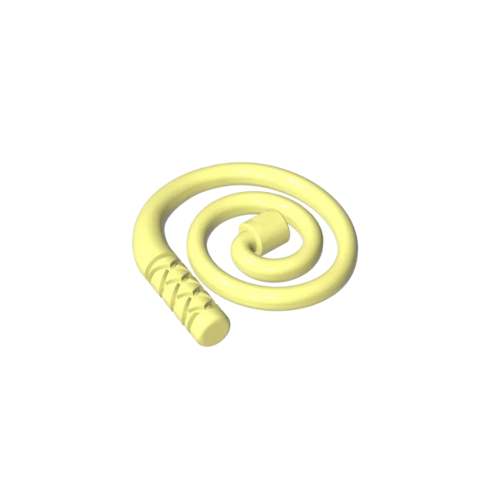 Color: Silver - Gobricks GDS-M300 Equipment Whip [Coiled] compatible with lego 61975 Assembles Building Blocks children's toys