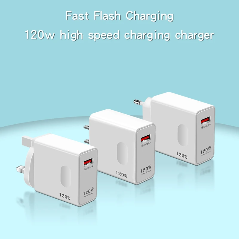 Plug Type: EU - XIAOMI 120W USB Super Fast Charger Type C Phone Quick Charge 5.0 Power Adapter For iPhone iPad Samsung Huawei Oppo Oneplus