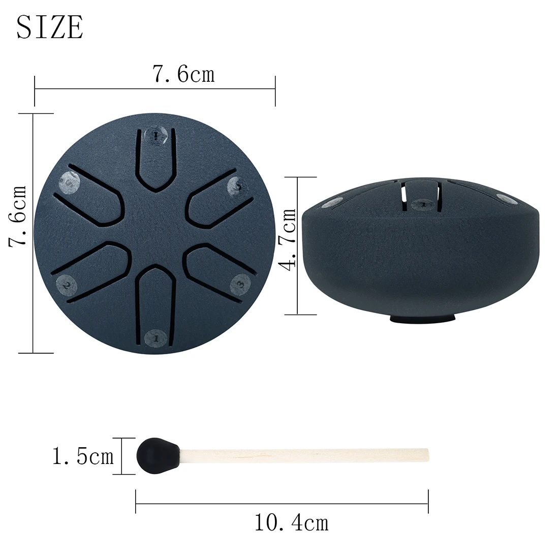 Color: Other - 3 Inch 6-Tone Steel Tongue Drum Mini Hand Pan Drums with Drumsticks Percussion Musical Instruments Drum Accessories