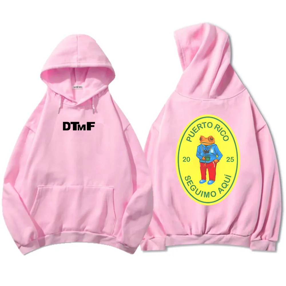 Color: Burgundy, Size: XXL - DTMF Deb?­ Tirar Más Fotos 2025 New Album Hoodies Bad Bunny Singer Printing Sweatshirts Men Women Clothing Sudaderas Hombre Male