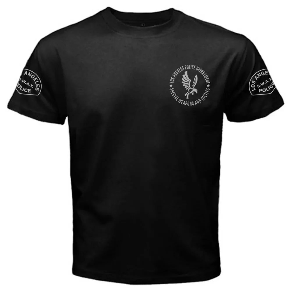 Color: GRAY, Size: XXXL - New Lapd Swat Tv Series S.W.A.T. Inspired T Shirt Los Angeles Dep Tee T-Shirt