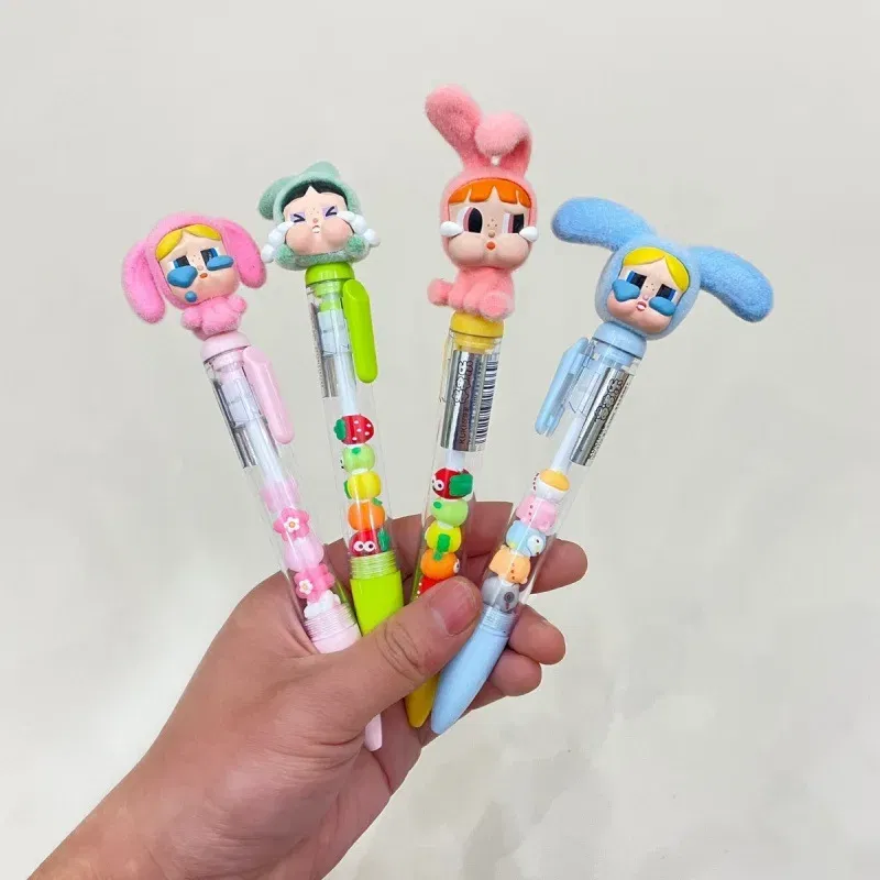 Color: Pink, Ships From: CHINA - New crybaby brand cute pen set with black neutral color. Cute student pen. Creative pen.