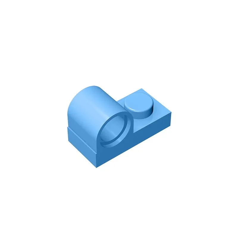 Color: GRAY - Gobricks GDS-811 Plate, Modified 1 x 2 with Pin Hole on Top compatible with lego 11458 pieces of children's DIY