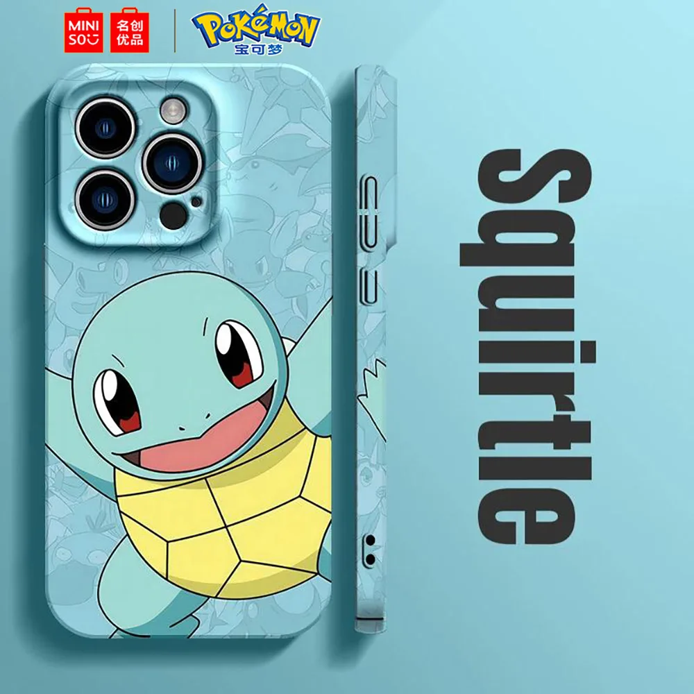 Color: Clear, Material: PC + TPU - Miniso Pokemon Collaboration Pikachu Gengar Phone Case For iPhone 15 14 13 11 12 16 Pro Max Plus X XR Girl Silicone Phone Case