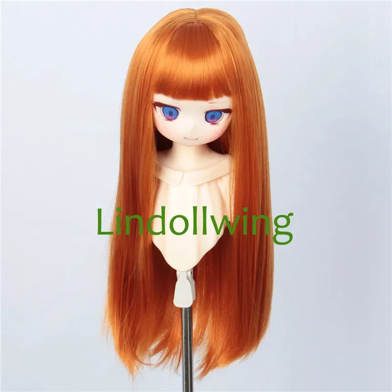 Color: goose yellow - 1/3 BJD Wig Pullip Dal DD Dollfie Doll Wig 8-9 inch Long Collection Wig