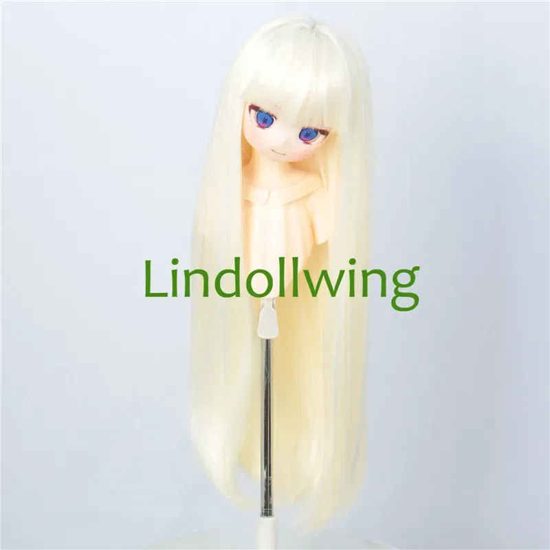 Color: goose yellow - 1/3 BJD Wig Pullip Dal DD Dollfie Doll Wig 8-9 inch Long Collection Wig