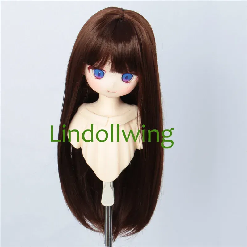 Color: goose yellow - 1/3 BJD Wig Pullip Dal DD Dollfie Doll Wig 8-9 inch Long Collection Wig