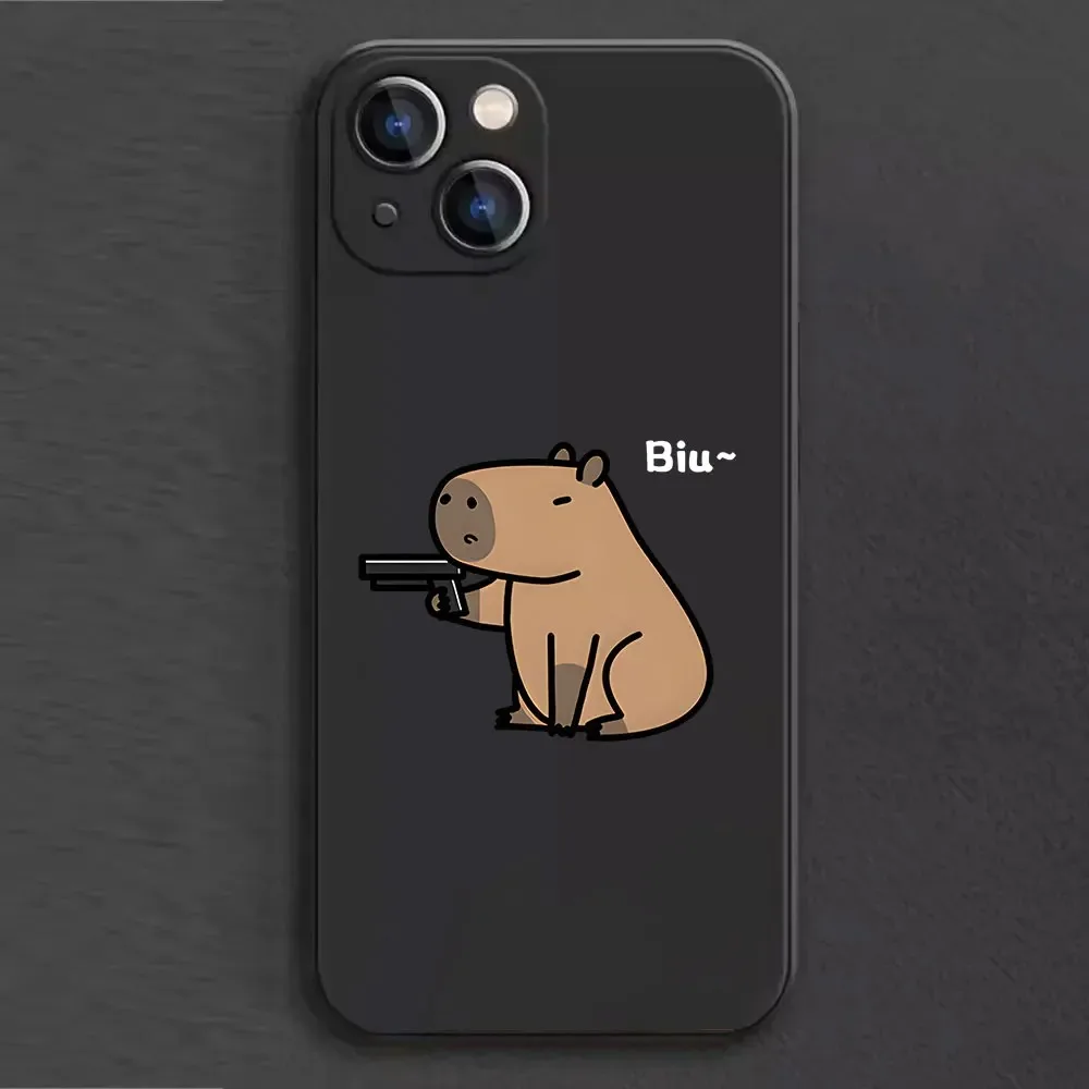 Color: Clear, Material: Denim - Cartoon Animal Capybara Phone Case For Samsung Galaxy S10 S20 S21 S22 S23 S24 FE Plus Ultra Note 20 Couple Paired Silicone Cover
