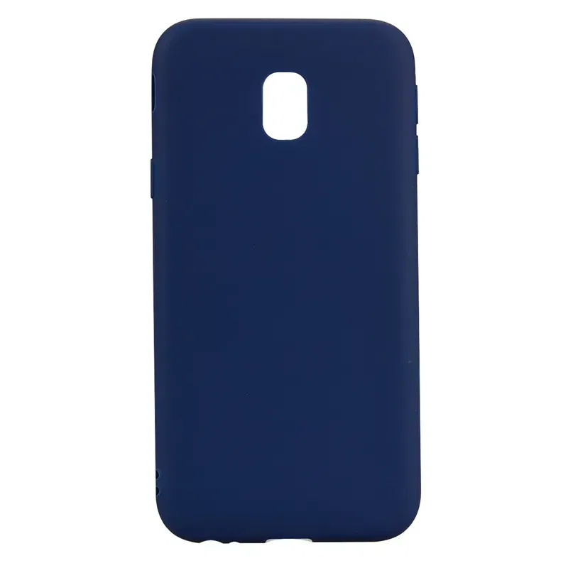 Color: Blue, Material: PE - Solid color Case For Samsung Galaxy J5 J530 J3 J330 J7 2017 J730 J4 J6 Plus J8 2018 European version Matte Silicone soft case