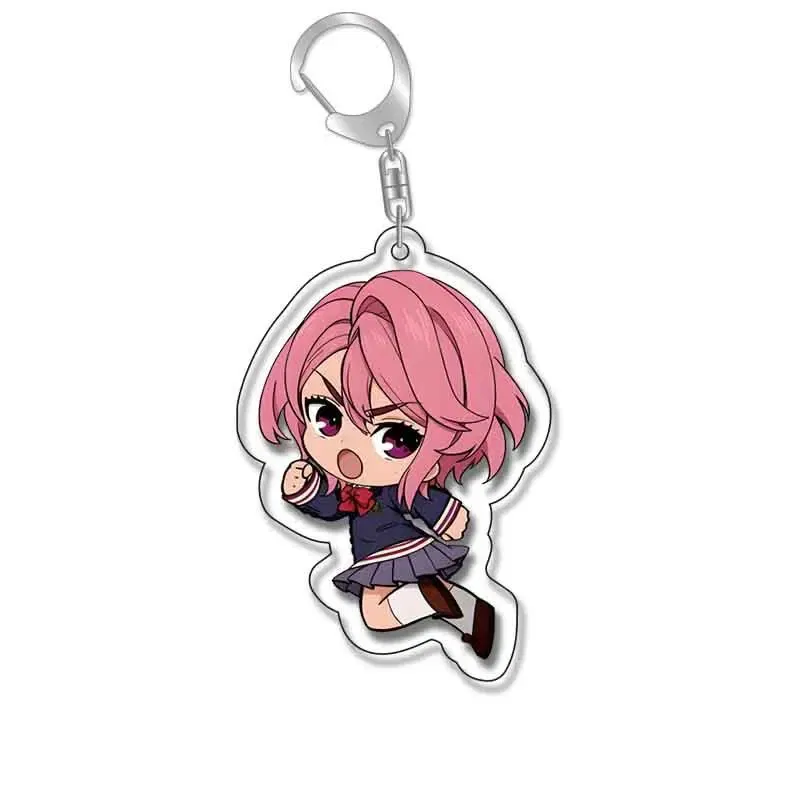 Color: Ivory - Anime Dandadan Momocute Cartoon Key Ring Keychain Jewelry Girl Pendant Fashion Children Gift Accessories Bag Charms Acrylic