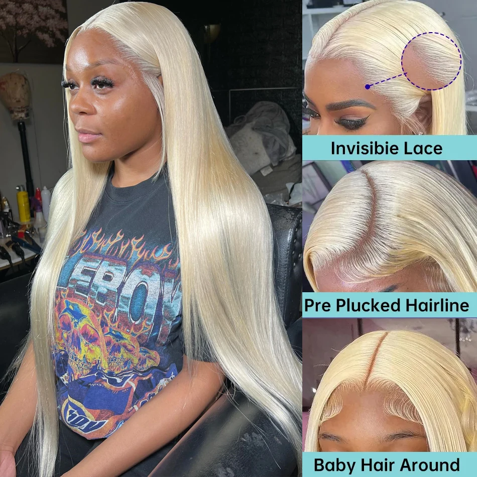 Color: #144, Ships From: CHINA, Stretched Length: 26inches, Density: 180% - 613 Blonde Lace Front Wig Human Hair 13X6 Hd Lace Frontal Wig Straight Lace Front Wigs Human Hair 13X4 Lace Front Human Hair Wig