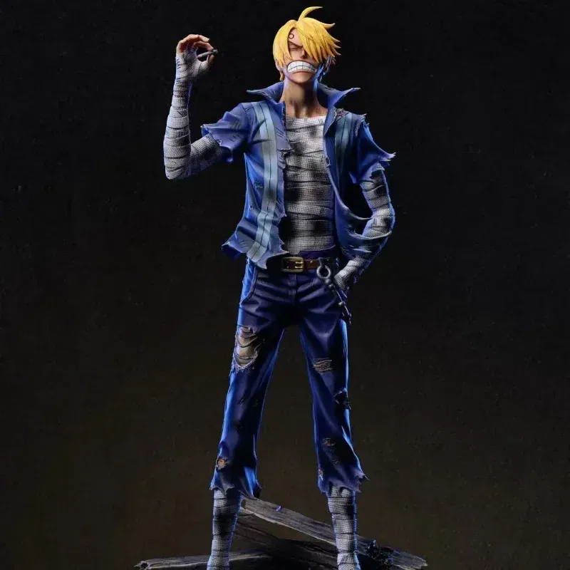 Color: green, Size: 12cm - One Piece Figures 3D2Y Bathed in Blood Zoro Condolence Luffy Sanji Anime Figures Pvc Collection Model Toys doll Kids Gift