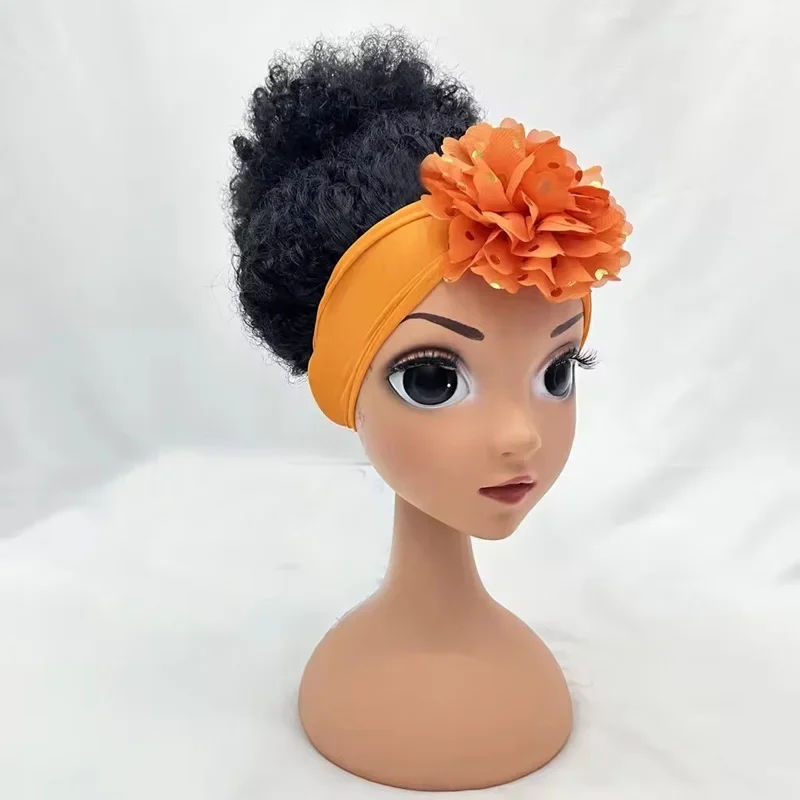 Color: Lavender, Ships From: CHINA - Popular Beauty Girls Full Head Feel Like Human Hair Wig for Kids Girls Synthetic Headband Wigs Soft Breathable Wigs for Baby