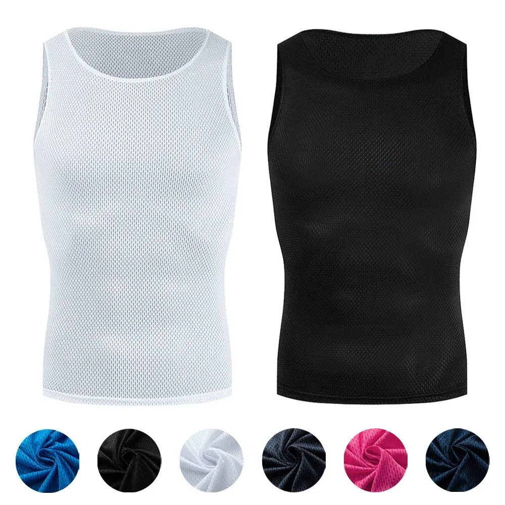 Color: Green, Size: XXL - Cycling Base Layers Reflective Vest White Cycling Jersey Undershirt Quick Dry Elastici Vest Road Bike Jerseys
