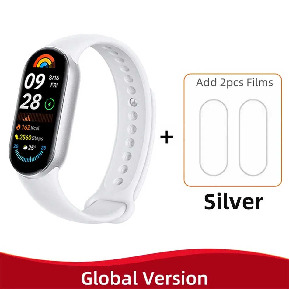 Color: PEACOCK BLUE, Ships From: CHINA - New! Global Version Xiaomi Band 9 Mi Smart Bracelet 9 Color AMOLED 1.62" Ultra 21 Days Battery Life Miband Wrist Watch Blood