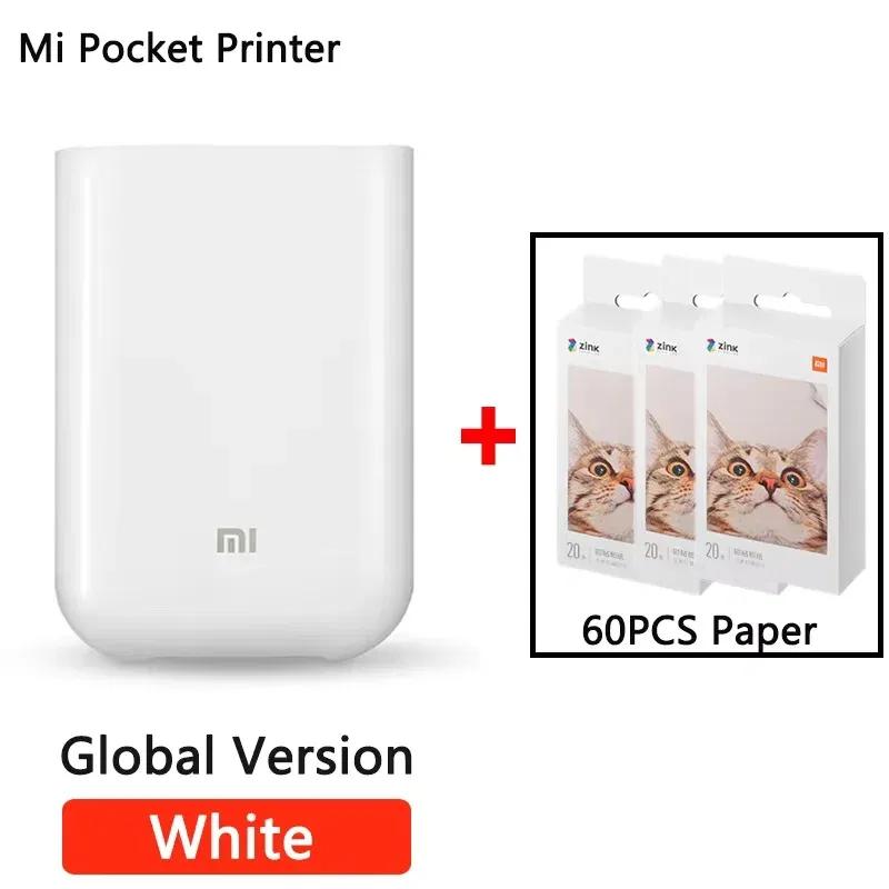 color: Red, Ships From: CHINA - Top Global Version Portable Pocket Photo Printer 300dpi Bluetooth-compatible DIY Share Smart Mobile Mini AR Printer