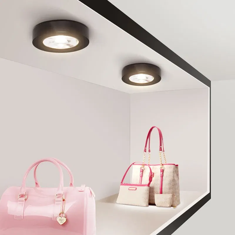 Body Color: Clear, Emitting Color: Warm White - 3 Colors Slim Ceiling Lamp Ceiling Light LED Foldable 360 Recessed Surface Mounted Spotlight for Hallway Gallery Display Living