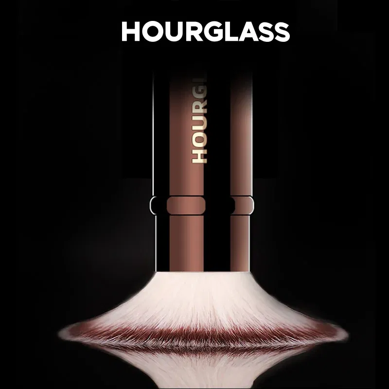 Handle Color: DEEP BLUE - Hourglass Makeup Brushes Powder Foundation Concealer Blusher Bronzer Eye Shadow Eyebrow Eyeliner Sculpting Brush