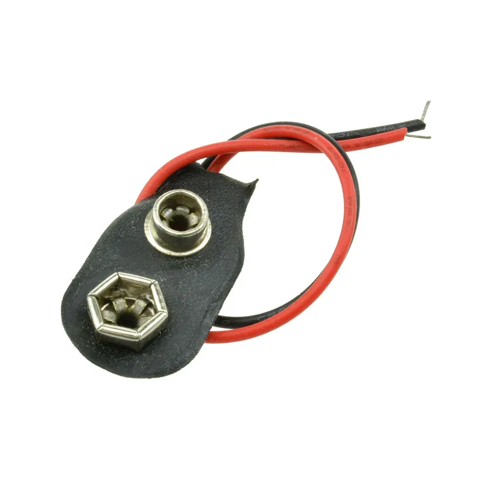 Package Quantity: 30-49Pcs - 10PCS 9V Battery Snap Connector Clip Lead Wires Holder 10cm Black Red Cable