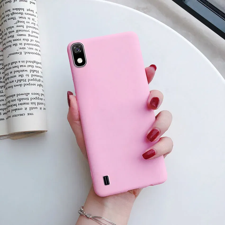 Color: Blue, Material: Plastic - Candy color Phone Case For Samsung galaxy A10 A20 A20E A30 A40 A50 A70 S A01 A11 A21 A31 A41 A51 A71 4G Silicone TPU Back Cover