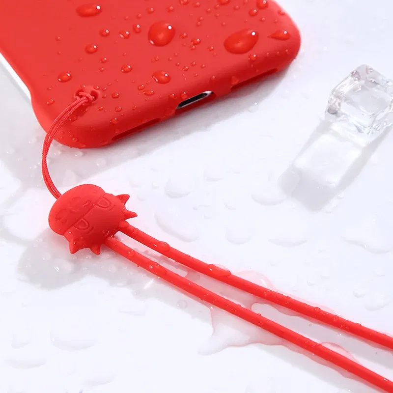 Color: Other - Cartoon cow silicone lanyard liquid short wrist lanyard creative warm hand treasure U disk sling silicone mobile phone lanyard