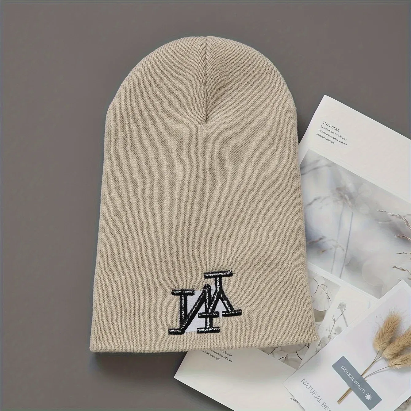 Color: light green - 1/2/3pcs Unisex Winter Beanie Hats, Solid Color Knitted Warm Outdoor Caps with Embroidered NY Logo, Hand Washable, Black