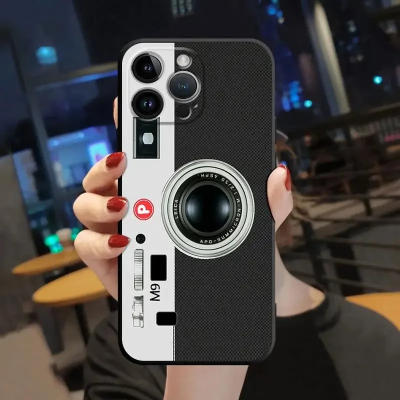 Color: black, Material: Genuine leather - Phone Case For Apple iPhone 11 12 13 14 15 16 Pro 7 XR X XS Max 8 Plus SE 2022 Phone Cover Shell Magnetic Radio Tape Cassette