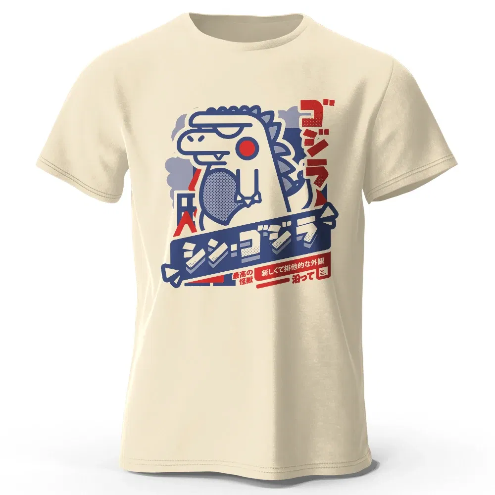 Color: SKY BLUE, Size: XXXL - Harajuku Kawaii Animal Printed 100% Cotton T-Shirt, Lightweight Round Neck Short Sleeve Tee, Unisex Casual Wear