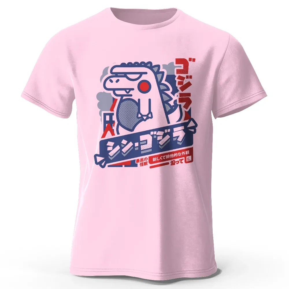 Color: SKY BLUE, Size: XXXL - Harajuku Kawaii Animal Printed 100% Cotton T-Shirt, Lightweight Round Neck Short Sleeve Tee, Unisex Casual Wear