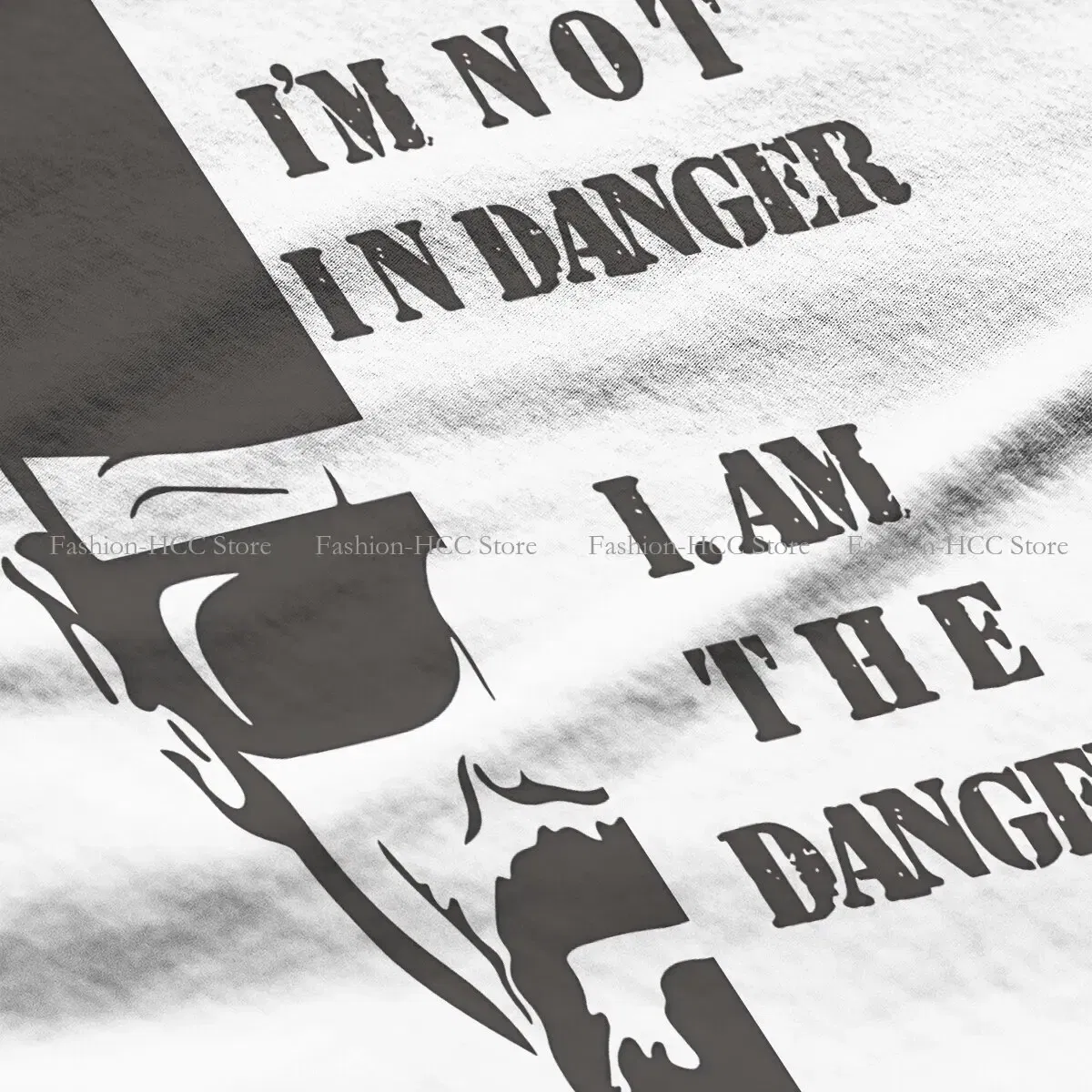 Color: WHITE, Size: XXXL - I Am Not In Danger I Am The Danger Hip Hop TShirt Breaking Bad Style Tops Comfortable T Shirt Female Tee