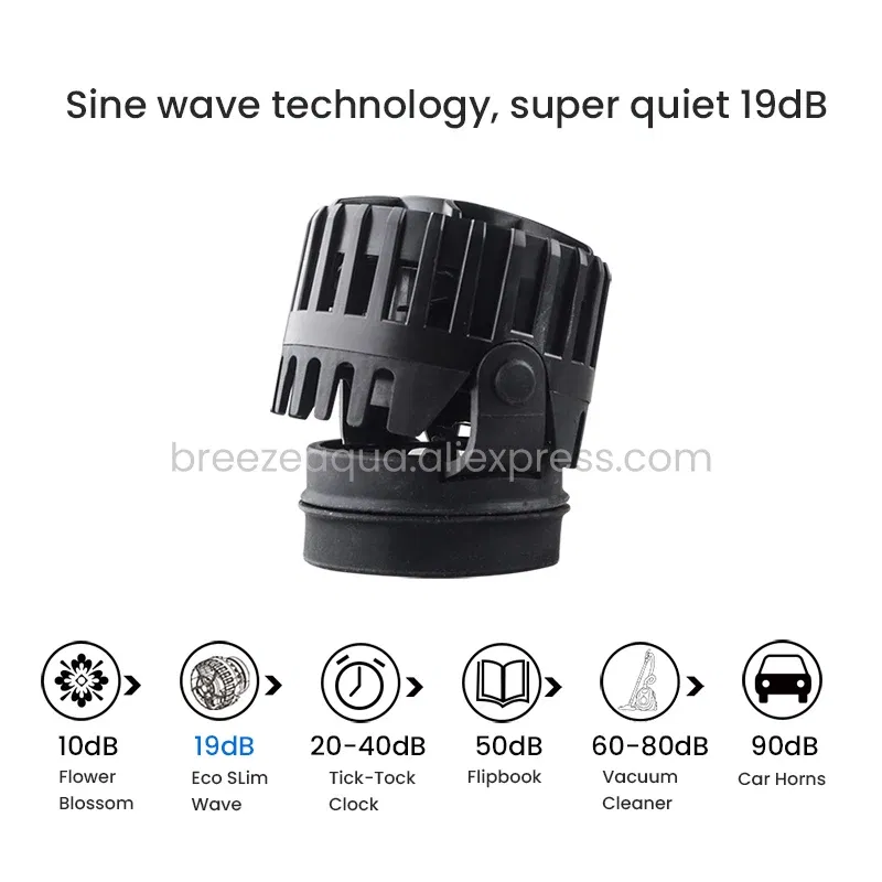 Color: GRAY, Power: 3W - ZKSJ Eco Slim 6000/10000/15000/20000/25000 DC Mini Saltwater Fish Tank Aquarium Wavemaker Pump with Controller