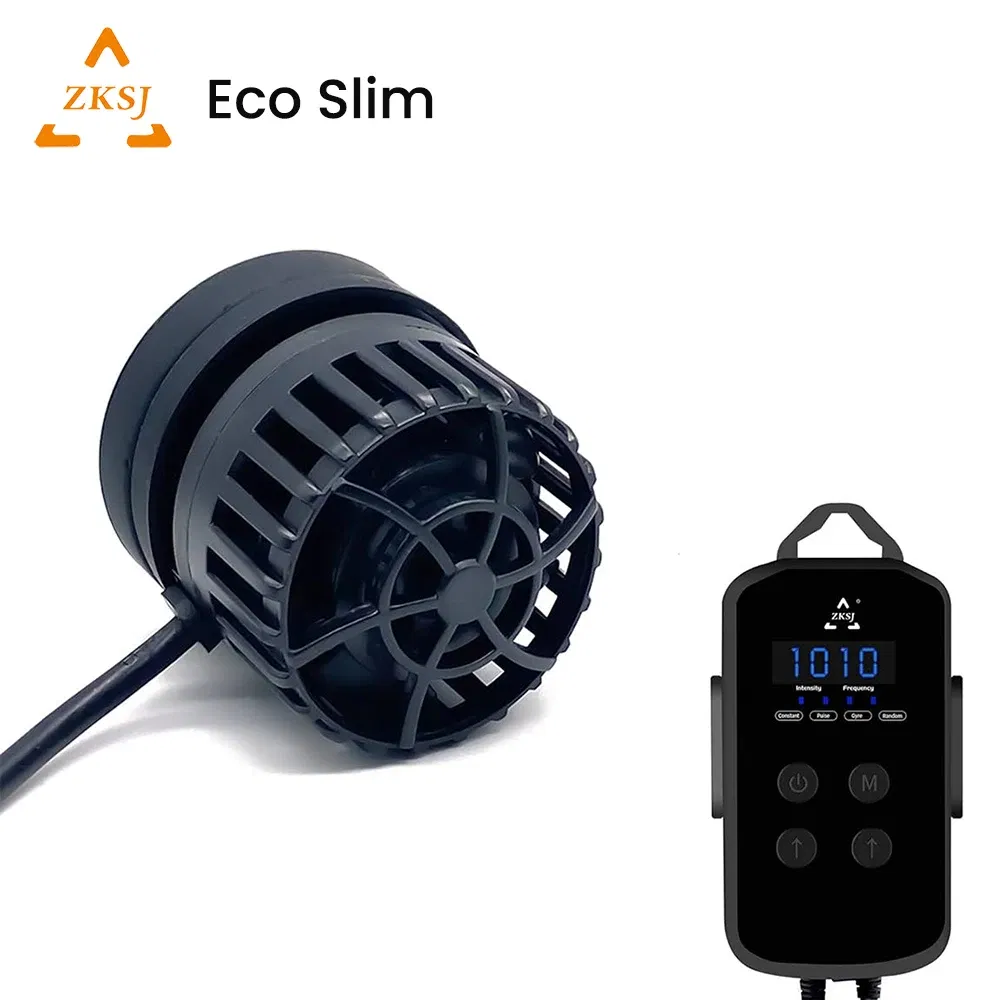 Color: GRAY, Power: 3W - ZKSJ Eco Slim 6000/10000/15000/20000/25000 DC Mini Saltwater Fish Tank Aquarium Wavemaker Pump with Controller