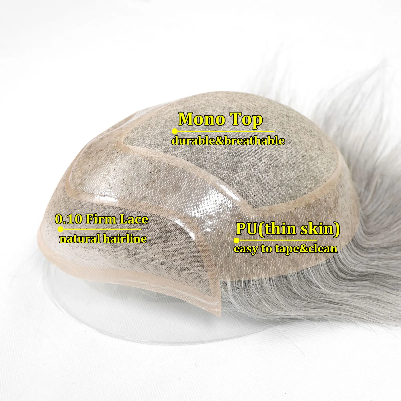 Toupee Color: 20#, Toupee Density: 120%, Length: 6 inches, Toupee Size: 8x10 - #1B80 Grey Breathable Lace Front Male Wig Human Hair Piece Natural Hairline Lace&Mono&PU Men Toupee Men's Replacement Prosthesis